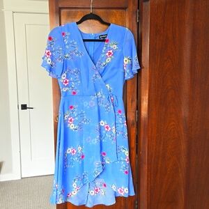 Sequin Hearts Faux Wrap dress